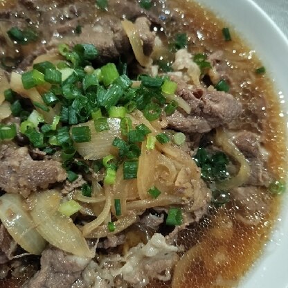 つゆだくで美味しい牛丼になりました！また牛丼が食べたくなったら作ります♪